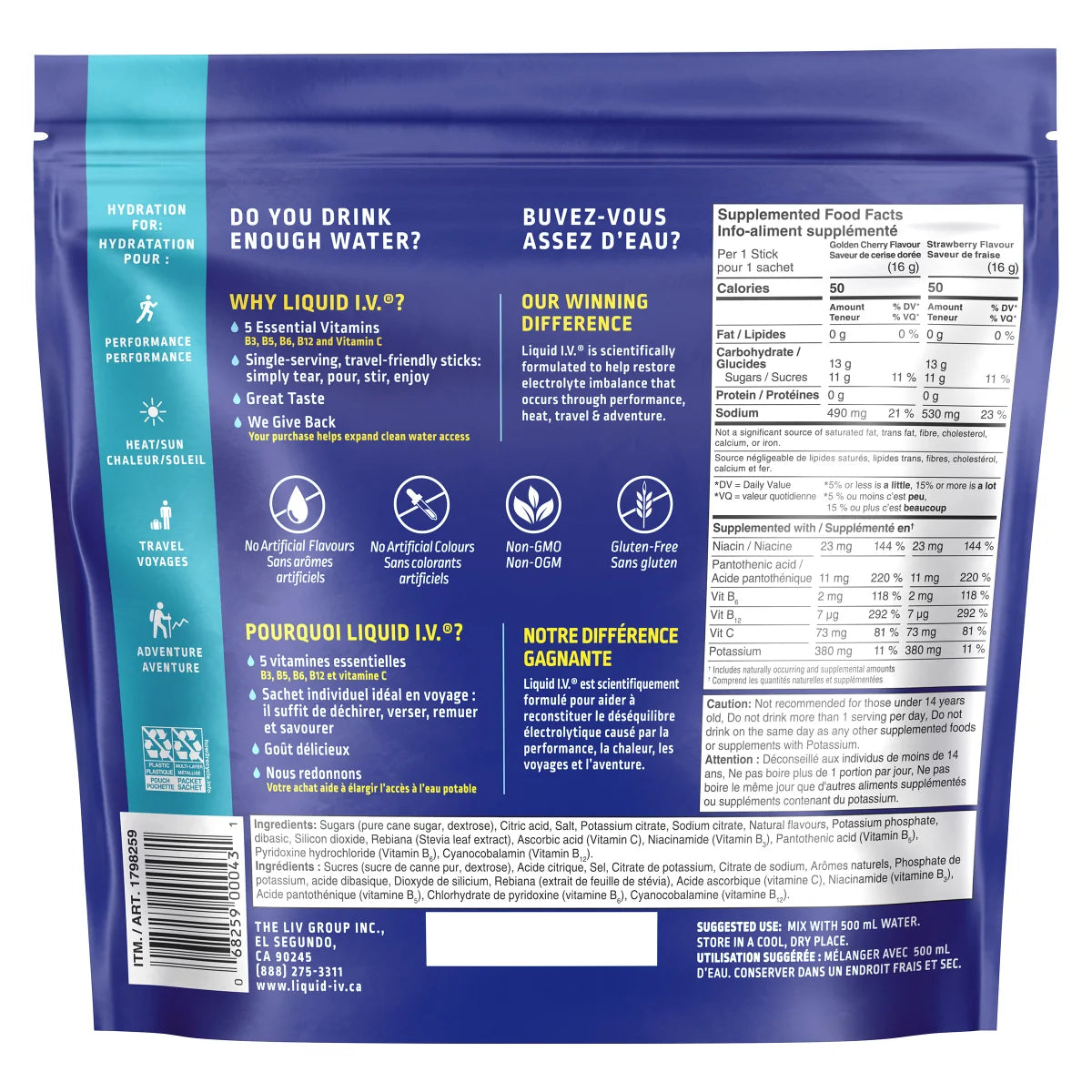 Liquid I.V. Mix Pack, 30-count