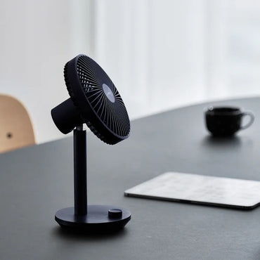 Lumena FAN STAND 4 Cordless 2-Pack 7" Compact Desk Fan – Portable Oscillating Air Cooler
