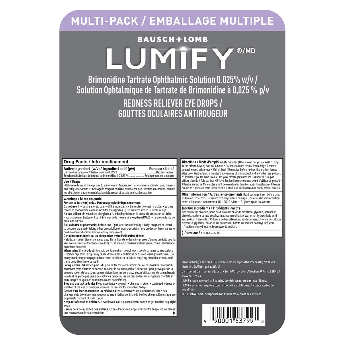 Lumify Redness Reliever Eye Drops, 2 x 7.5mL