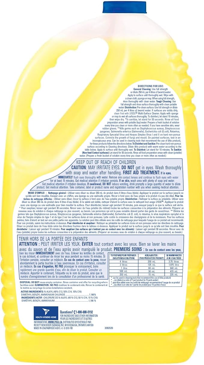 Lysol Lemon All-Purpose Germ-Killing Cleaner-4.26L