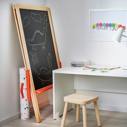 IKEA Kids Double-Sided Wooden Easel with Chalkboard & Whiteboard