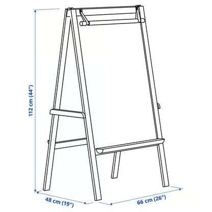 IKEA Kids Double-Sided Wooden Easel with Chalkboard & Whiteboard