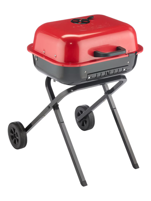 MASTER Chef Portable Americana Walk-A-Bout Charcoal BBQ Grill with Folding Legs