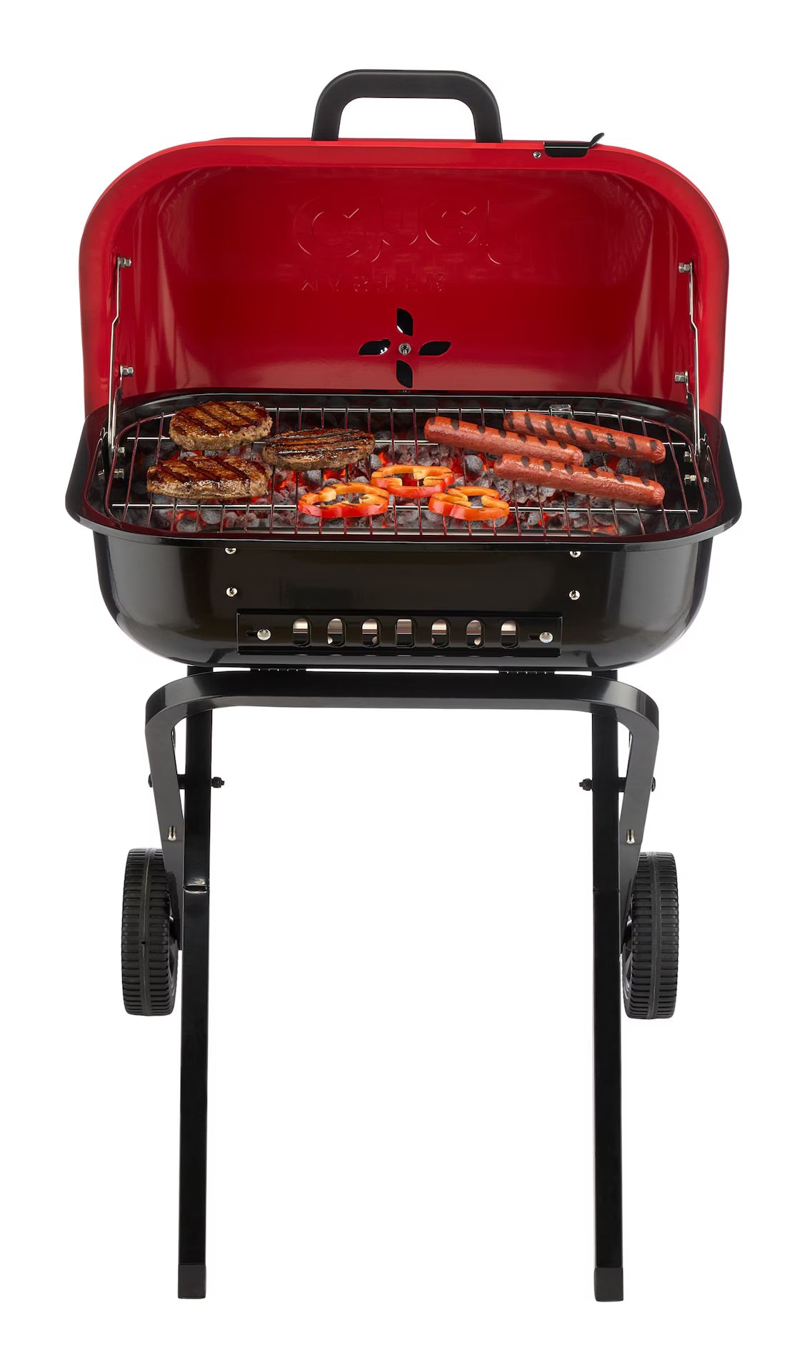 MASTER Chef Portable Americana Walk-A-Bout Charcoal BBQ Grill with Folding Legs