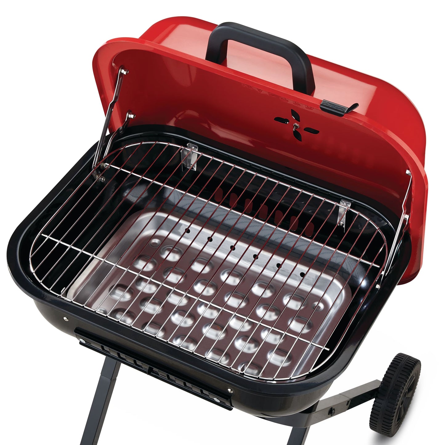 MASTER Chef Portable Americana Walk-A-Bout Charcoal BBQ Grill with Folding Legs