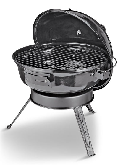MASTER Chef Portable Charcoal Kettle BBQ Grill with Folding Legs