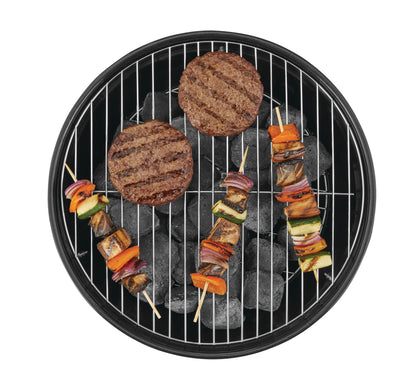 MASTER Chef Portable Charcoal Kettle BBQ Grill with Folding Stand, 14-in