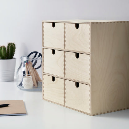 IKEA MOPPE Mini chest of drawers, birch plywood, 31x18x32 cm (12 ¼x7x12 5/8 ")