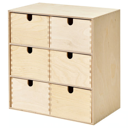 IKEA MOPPE Mini chest of drawers, birch plywood, 31x18x32 cm (12 ¼x7x12 5/8 ")