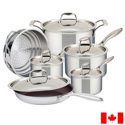 Meyer SuperSteel 3-ply Clad Cookware Collection, 11-piece