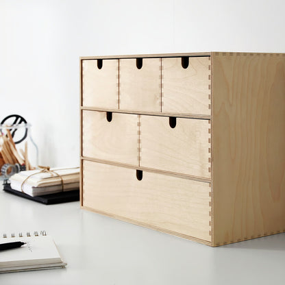 IKEA MOPPE Mini chest of drawers, birch plywood, 42x18x32 cm (16 ½x7x12 5/8 ")