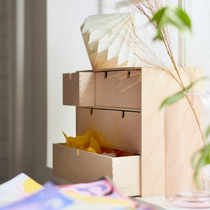 IKEA MOPPE Mini chest of drawers, birch plywood, 42x18x32 cm (16 ½x7x12 5/8 ")