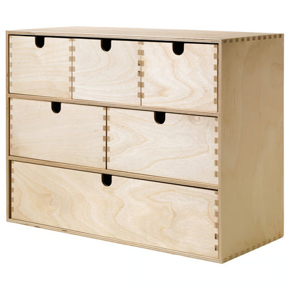 IKEA MOPPE Mini chest of drawers, birch plywood, 42x18x32 cm (16 ½x7x12 5/8 ")