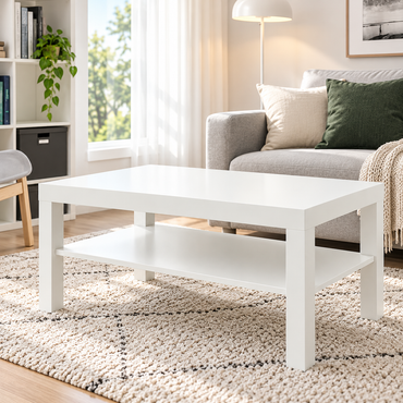 IKEA LACK Modern Rectangular Coffee Table, White, 90x55 cm (35 3/8x21 5/8 "), Minimalist Wooden-Look Living Room Centre Table, Lightweight Sofa Table for Apartment, Lounge & Small Spaces
