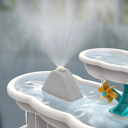 Misting Mountain and Waterfall