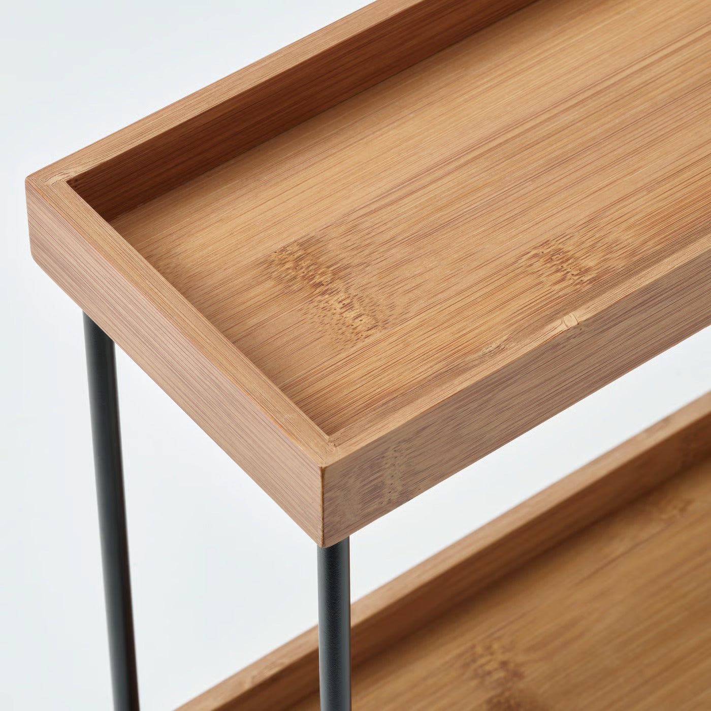 IKEA NÅLBLECKA Kitchen countertop organizer, metal/bamboo, 38x13x28 cm (15x5 1/8x11 ")