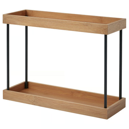 IKEA NÅLBLECKA Kitchen countertop organizer, metal/bamboo, 38x13x28 cm (15x5 1/8x11 ")