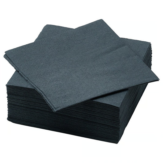 (50 PACK) IKEA Paper Napkins – 24 × 24 cm - Dark Gray