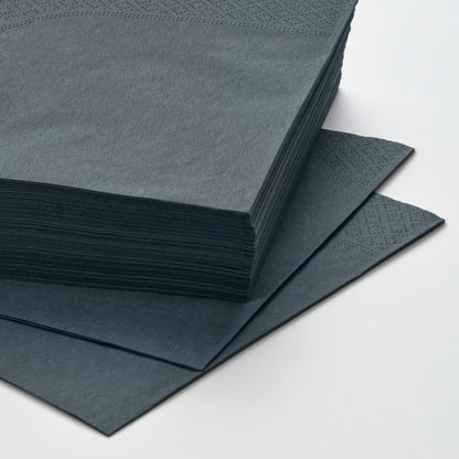 (100 PACK) IKEA Paper Napkins – 24 × 24 cm - Dark Gray