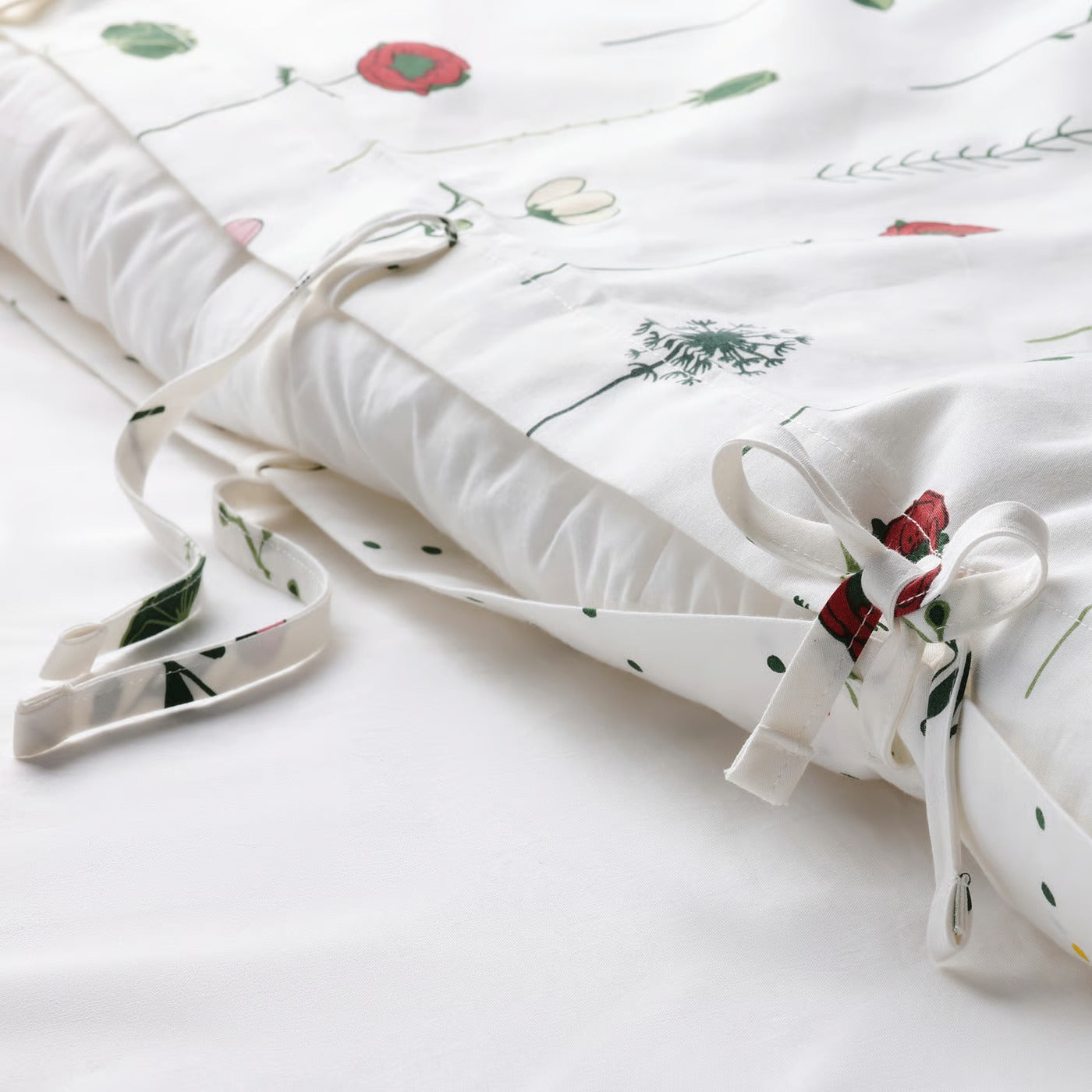 IKEA NATTSLÄNDA Duvet cover and pillowcase, floral pattern multicolor, Twin