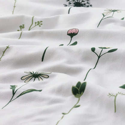 IKEA NATTSLÄNDA Duvet cover and pillowcase, floral pattern multicolor, Twin