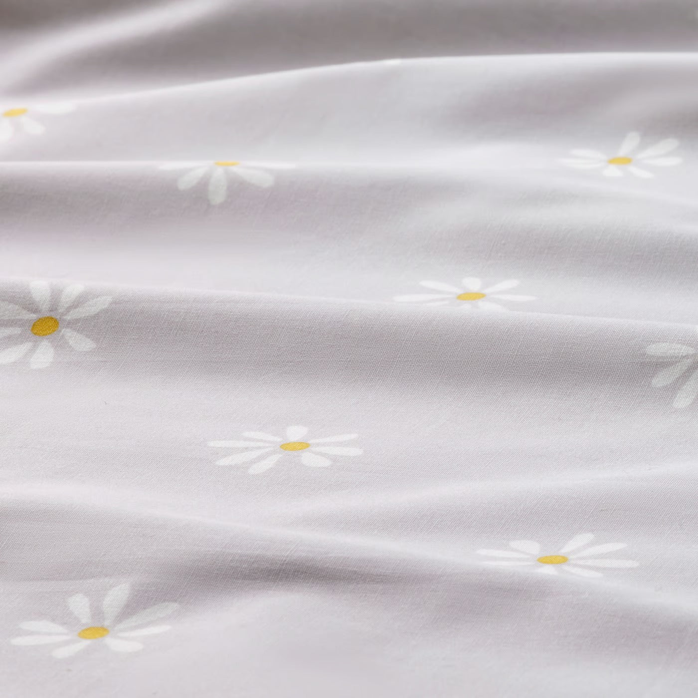 IKEA NATTSLÄNDA Duvet cover and pillowcase, floral pattern gray/white, Twin