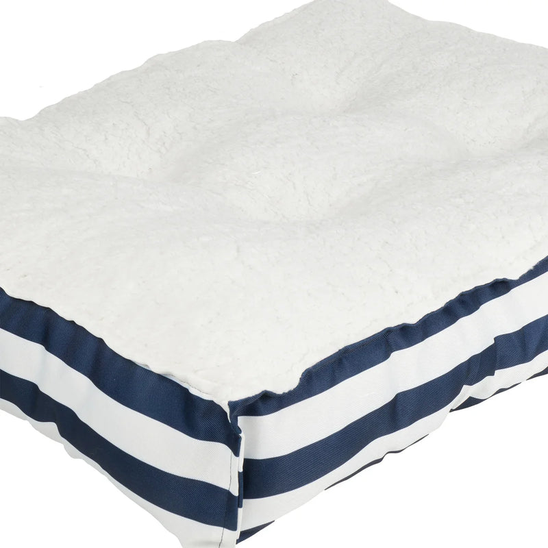 Nautica Twill and Sherpa Cushion Pet Bed