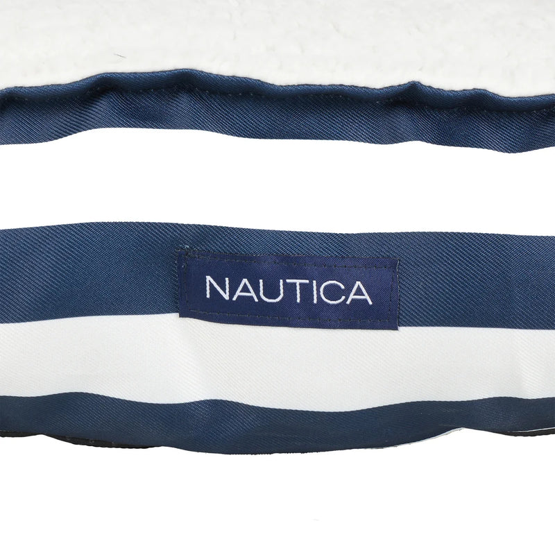 Nautica Twill and Sherpa Cushion Pet Bed