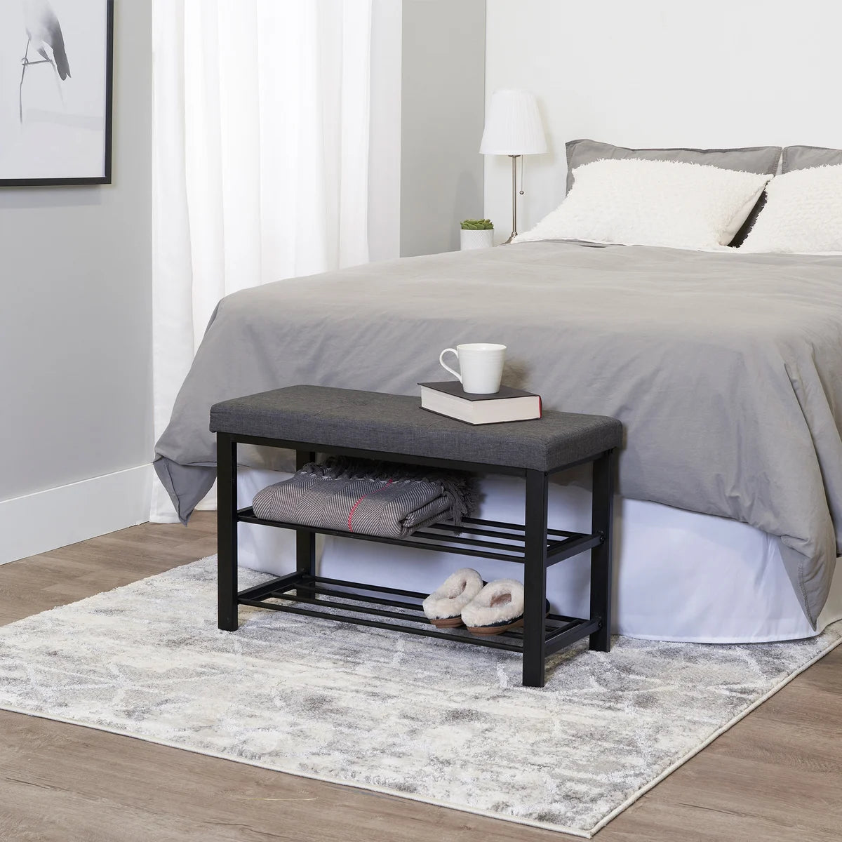 Neatfreak Upholstered Shoe Bench