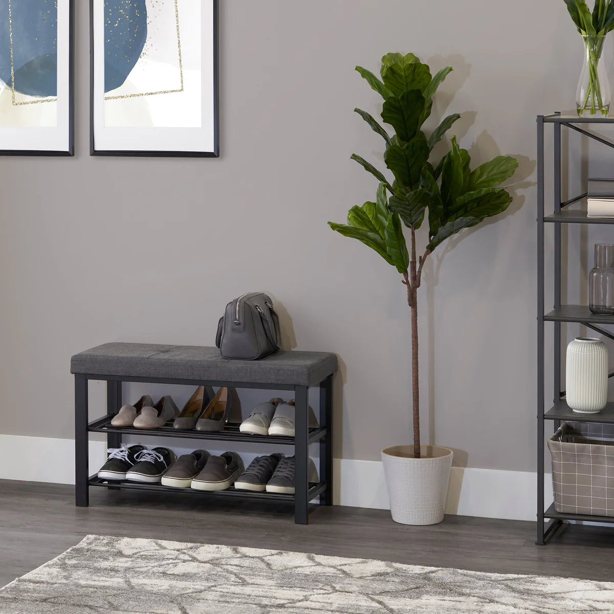 Neatfreak Upholstered Shoe Bench