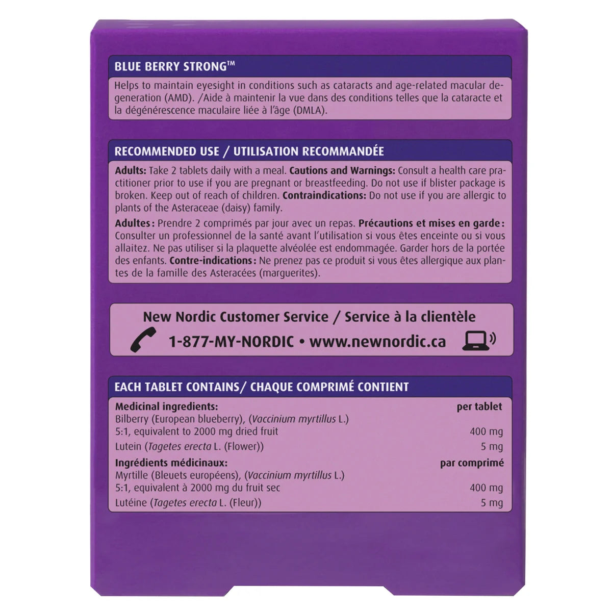 New Nordic Blue Berry Strong, 120 Tablets