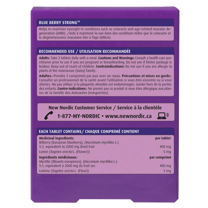 New Nordic Blue Berry Strong, 120 Tablets