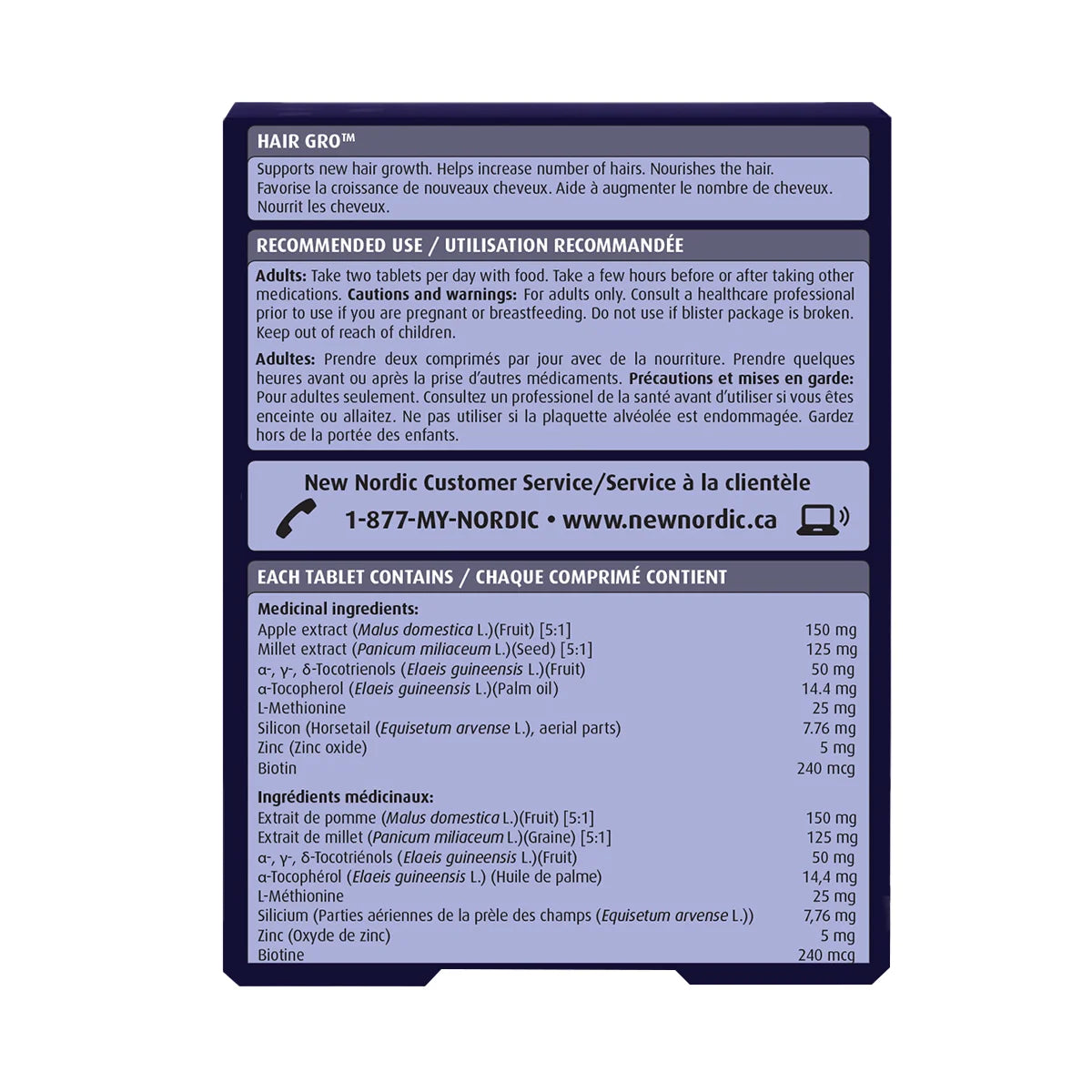 New Nordic Hair Gro, 2 x 60 Tablets