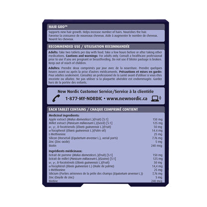 New Nordic Hair Gro, 2 x 60 Tablets