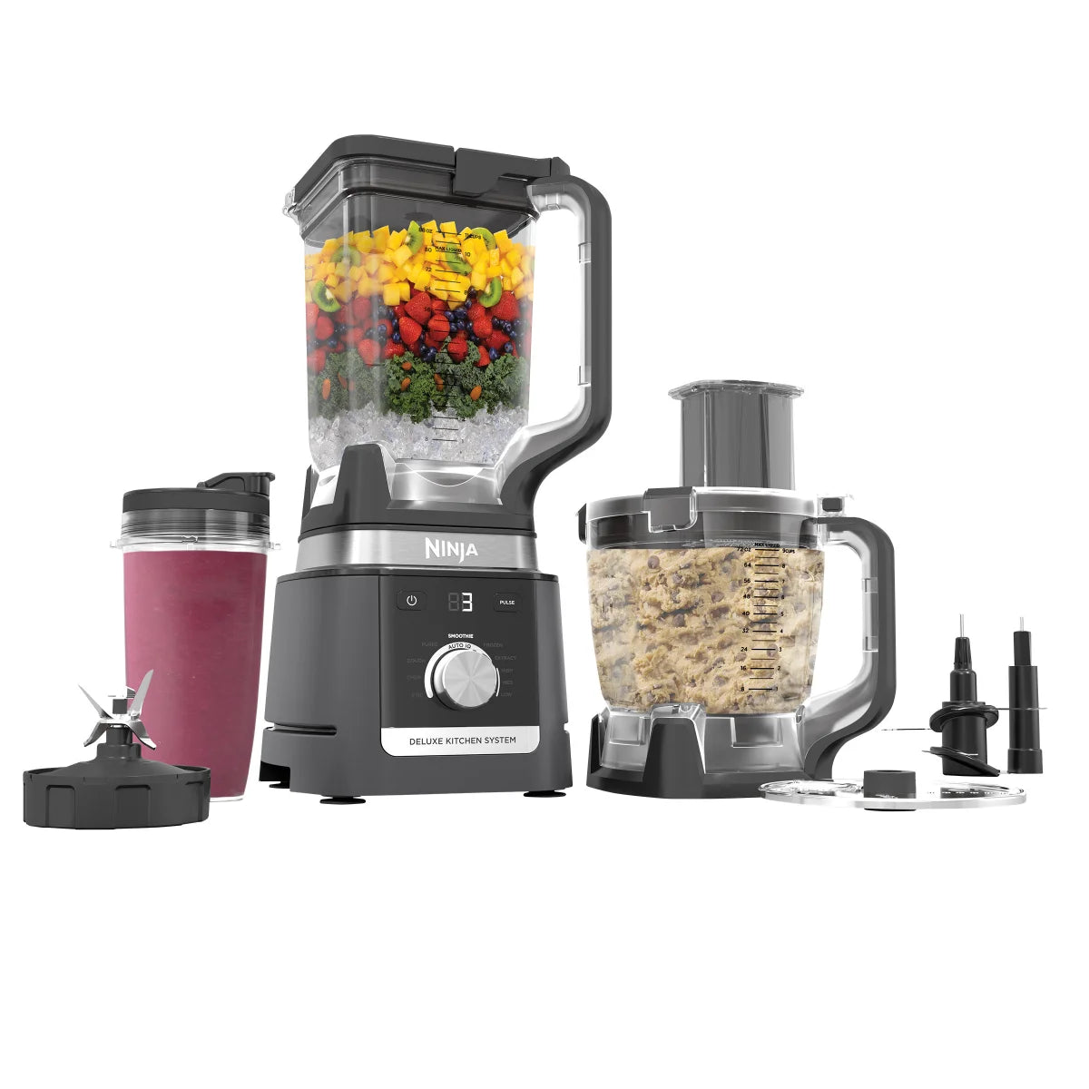 Ninja Deluxe Kitchen System with 2.6 L (88-oz.) Pitcher, 9-Cup Processor and Auto-iQ