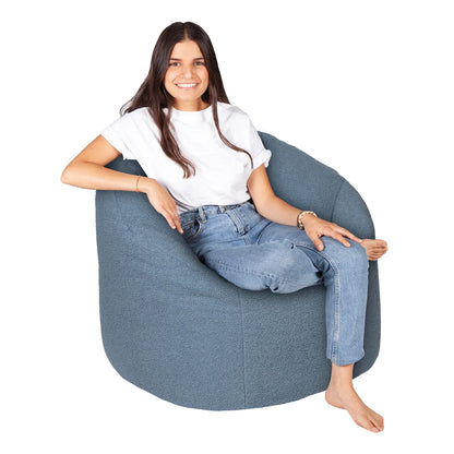 Norka Living Rod Sherpa Bean Bag Chair | Blue