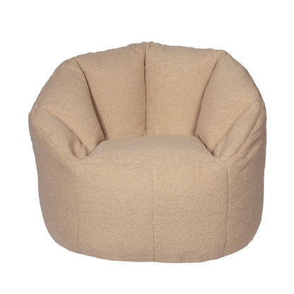 Norka Living Rod Sherpa Bean Bag Chair | Tan