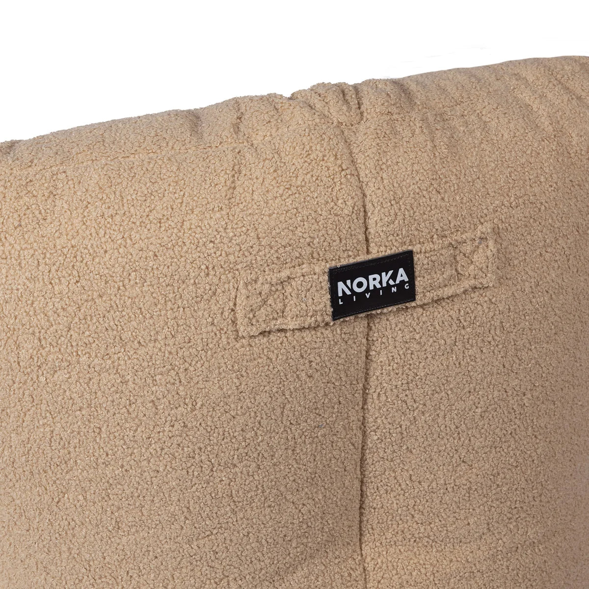 Norka Living Rod Sherpa Bean Bag Chair | Tan