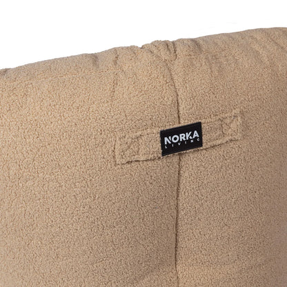 Norka Living Rod Sherpa Bean Bag Chair | Tan