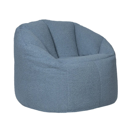 Norka Living Rod Sherpa Bean Bag Chair | Blue