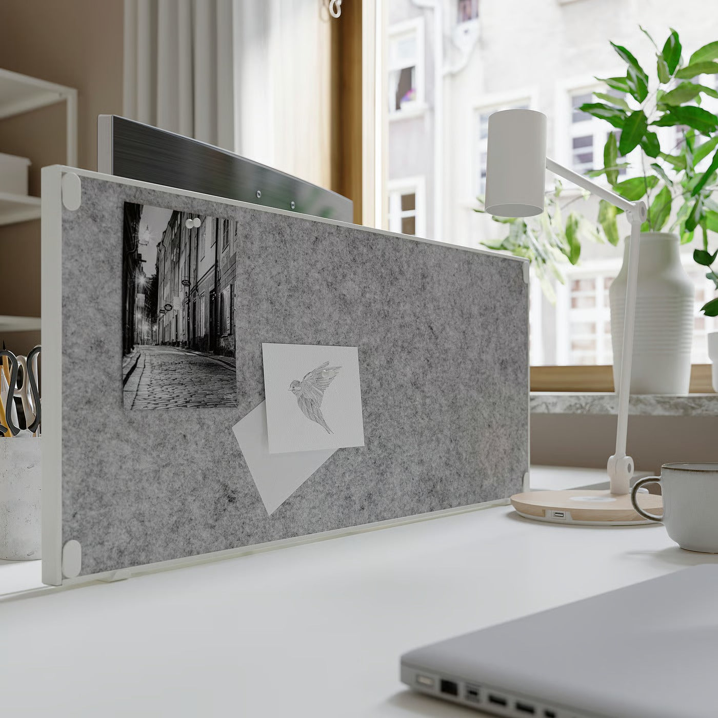 IKEA TROTTEN Noticeboard, white, 76x33 cm (30x13 ")