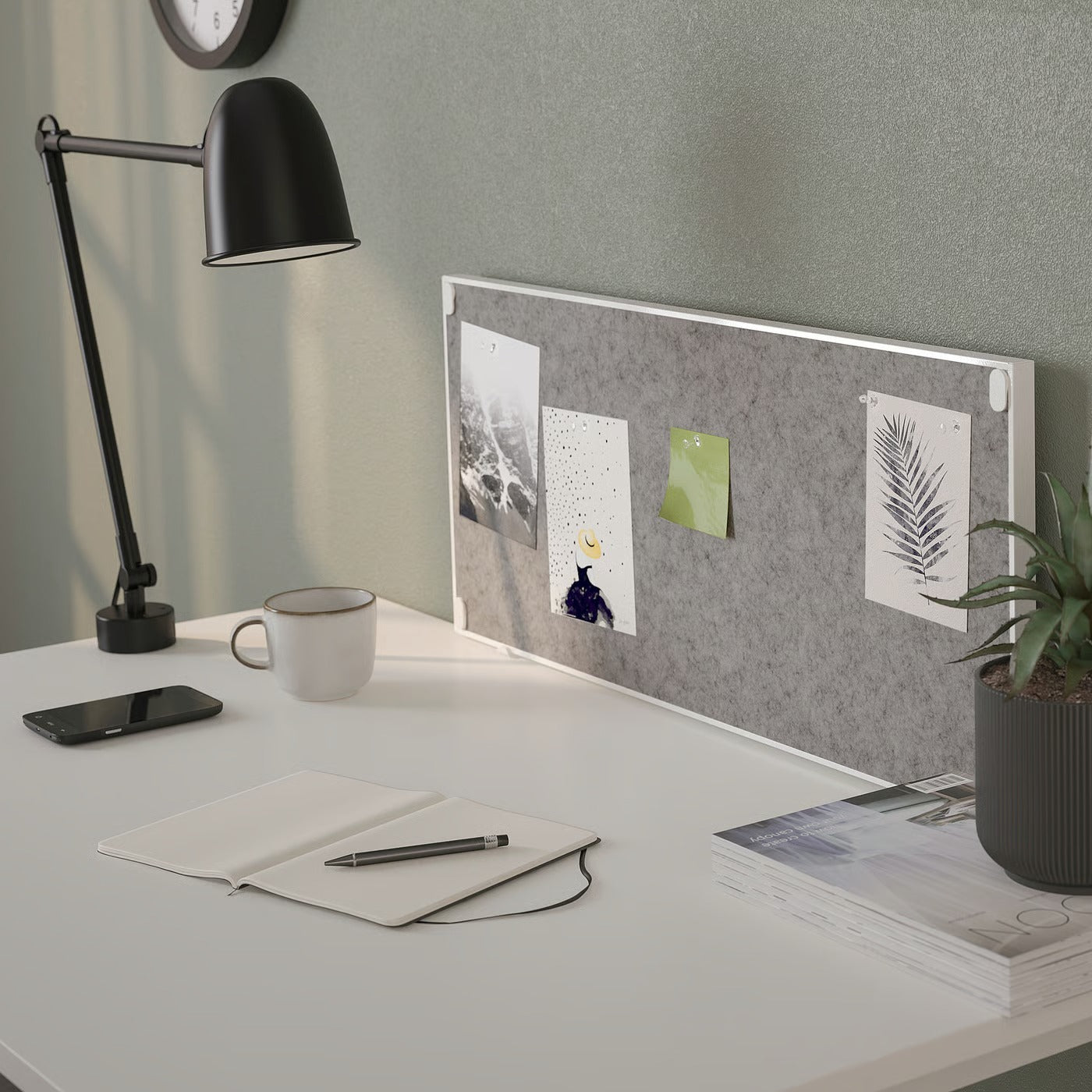 IKEA TROTTEN Noticeboard, white, 76x33 cm (30x13 ")