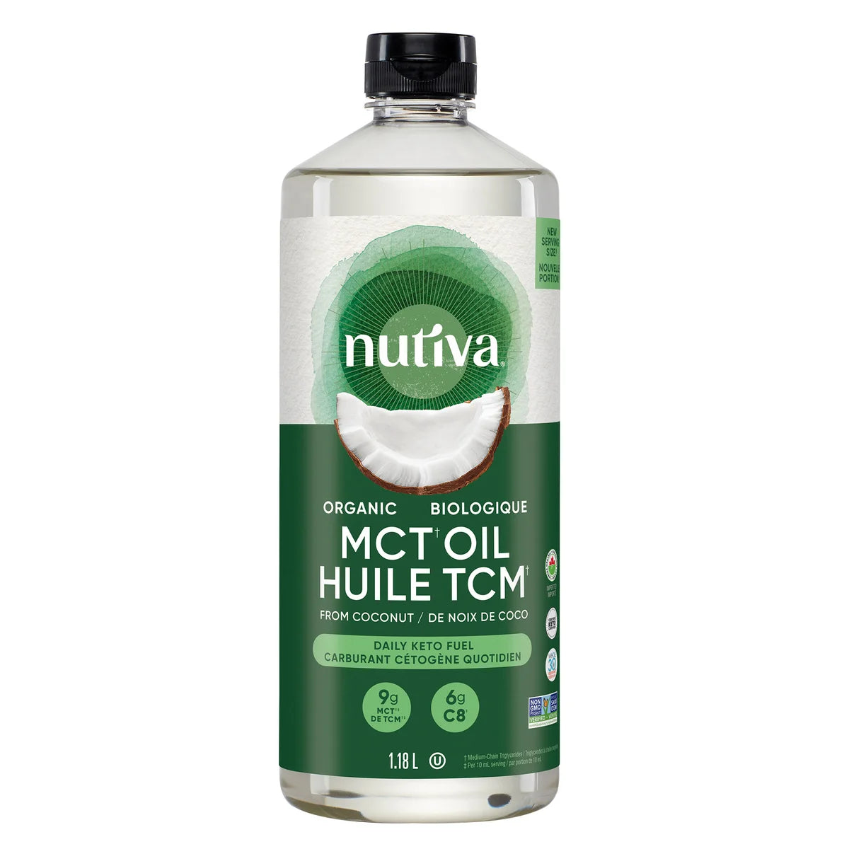 Nutiva Certified Organic MCT Oil, 1.18L