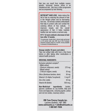 Nutrisanté Nutricap Hair Loss, 30 softgels, 2-pack