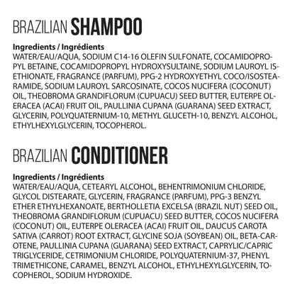 Nutrius Brazilian Shampoo and Conditioner, 2 x 1 L