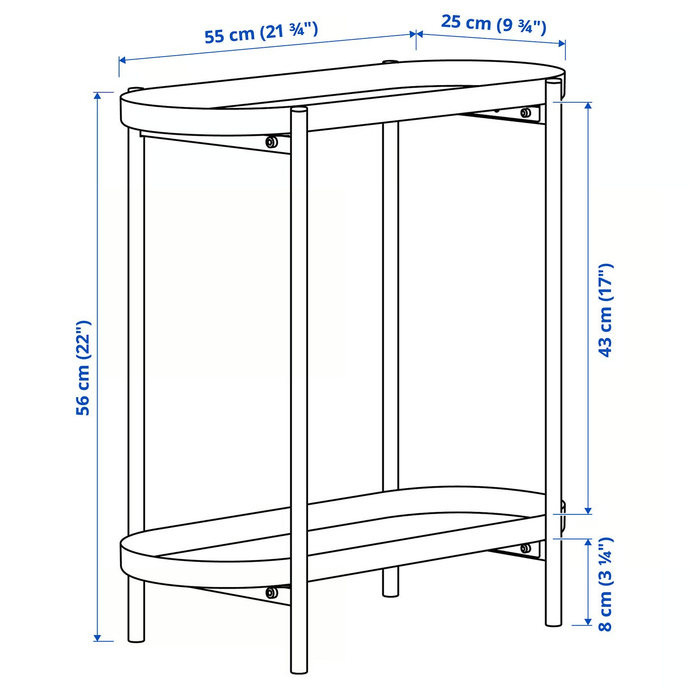 IKEA OLIVBLAD Plant stand, indoor/outdoor, 56 cm (22 ") - Black