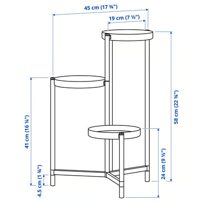 IKEA OLIVBLAD Plant stand, indoor/outdoor black, 58 cm (22 ¾ ")