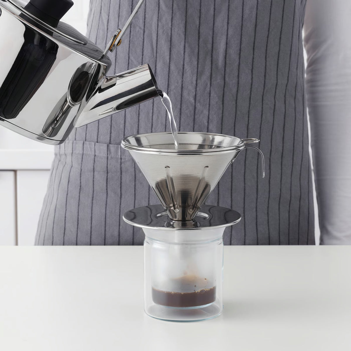 IKEA ÖVERST Metal coffee filter, stainless steel