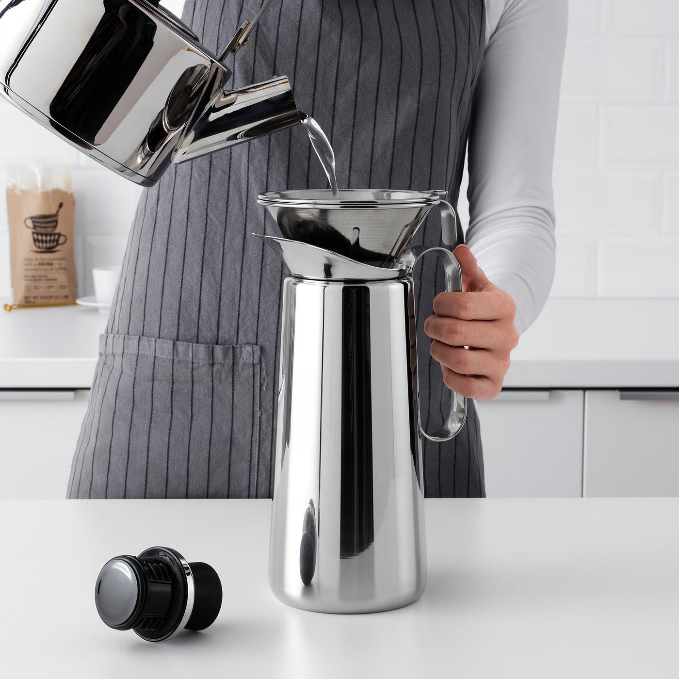 IKEA ÖVERST Metal coffee filter, stainless steel