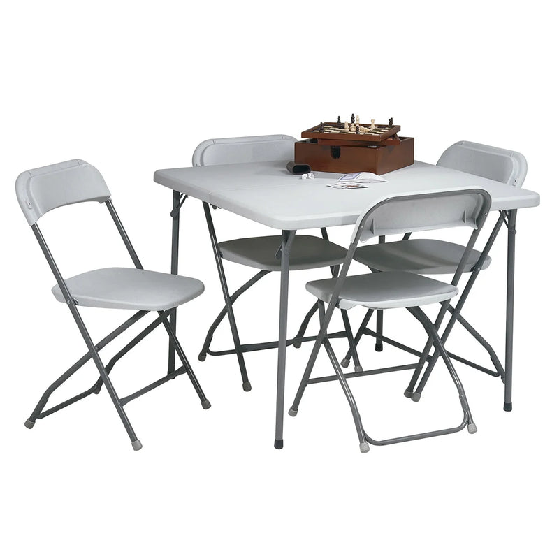 Office Star 5-Piece Resin Folding Table & Chair Set